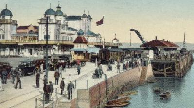 The Ritz Theatre, built in 1908 on the site of the present day Pavilion Theatre, Weymouth and the old Ferry Terminal of Weymouth Harbour