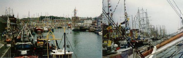 Tall Ships in Weymouth Harbour, 1994 Cutty Sark Tall Ships Race