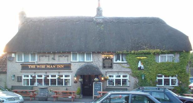 The Wise Man Inn, West Stafford.  This lovely thatched pub was burnt down in the early hours of Sunday 30th April 2006